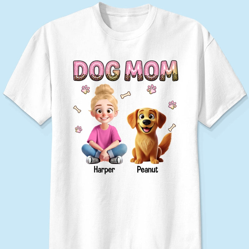 Animation Cartoon Galaxy Pattern Dog Mom Personalized Shirt, Gift For Dog Lovers