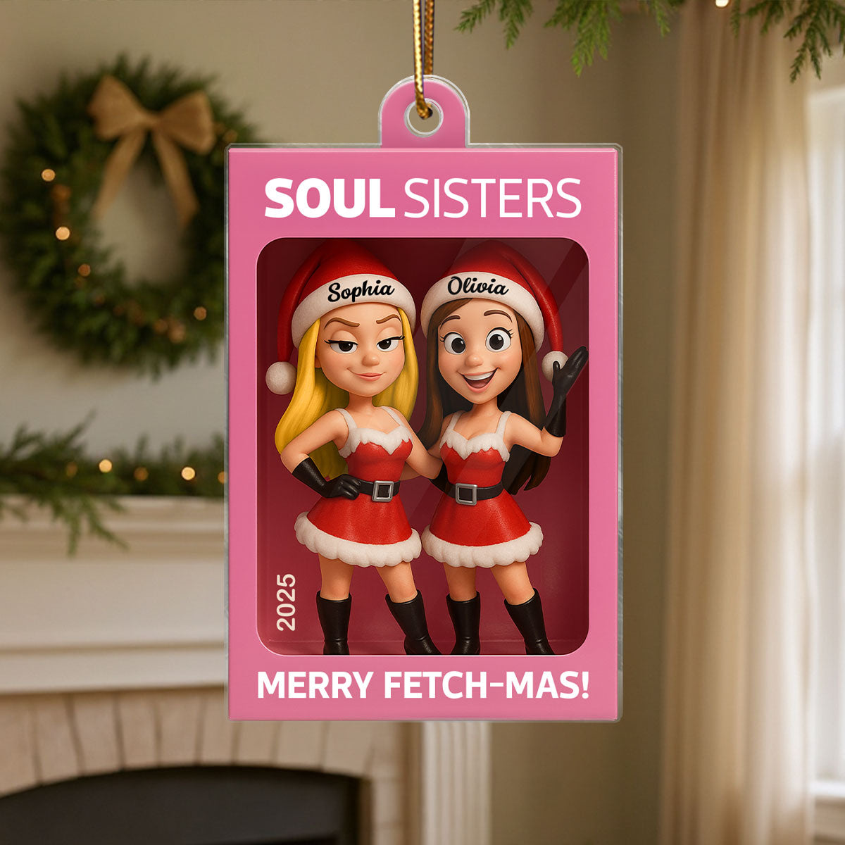 Cool Girls Merry Fetch-mas Funny Christmas Gift For Besties Personalized Acrylic Ornament