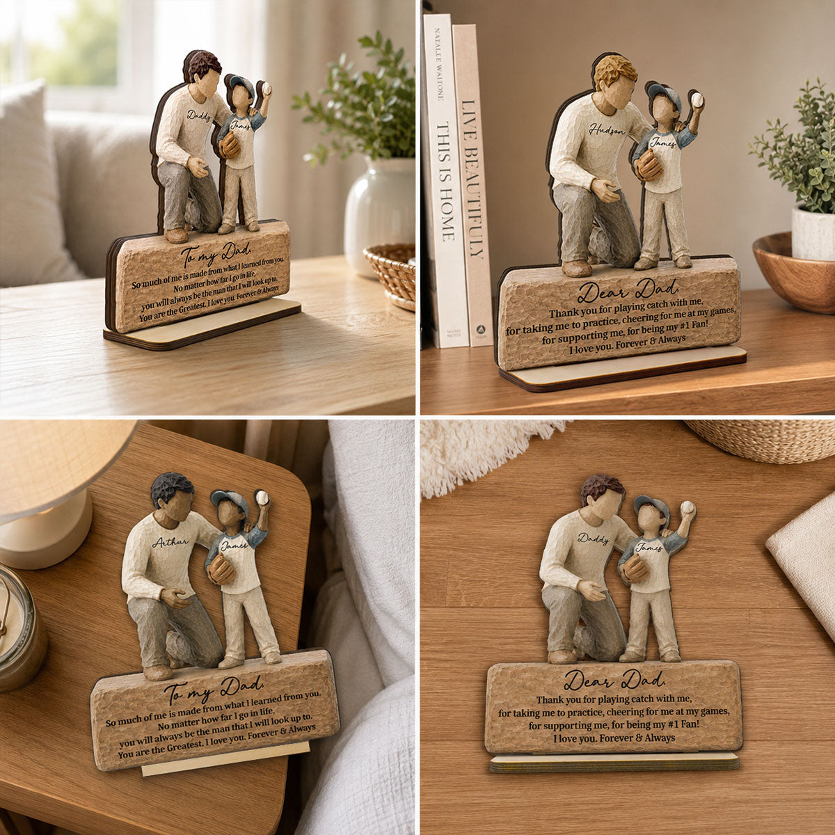 You Are The Greatest Father & Son 2D Flat Printed - Personalized 2-Layered Wooden Plaque - Sentimental  Gift For Dad From Son