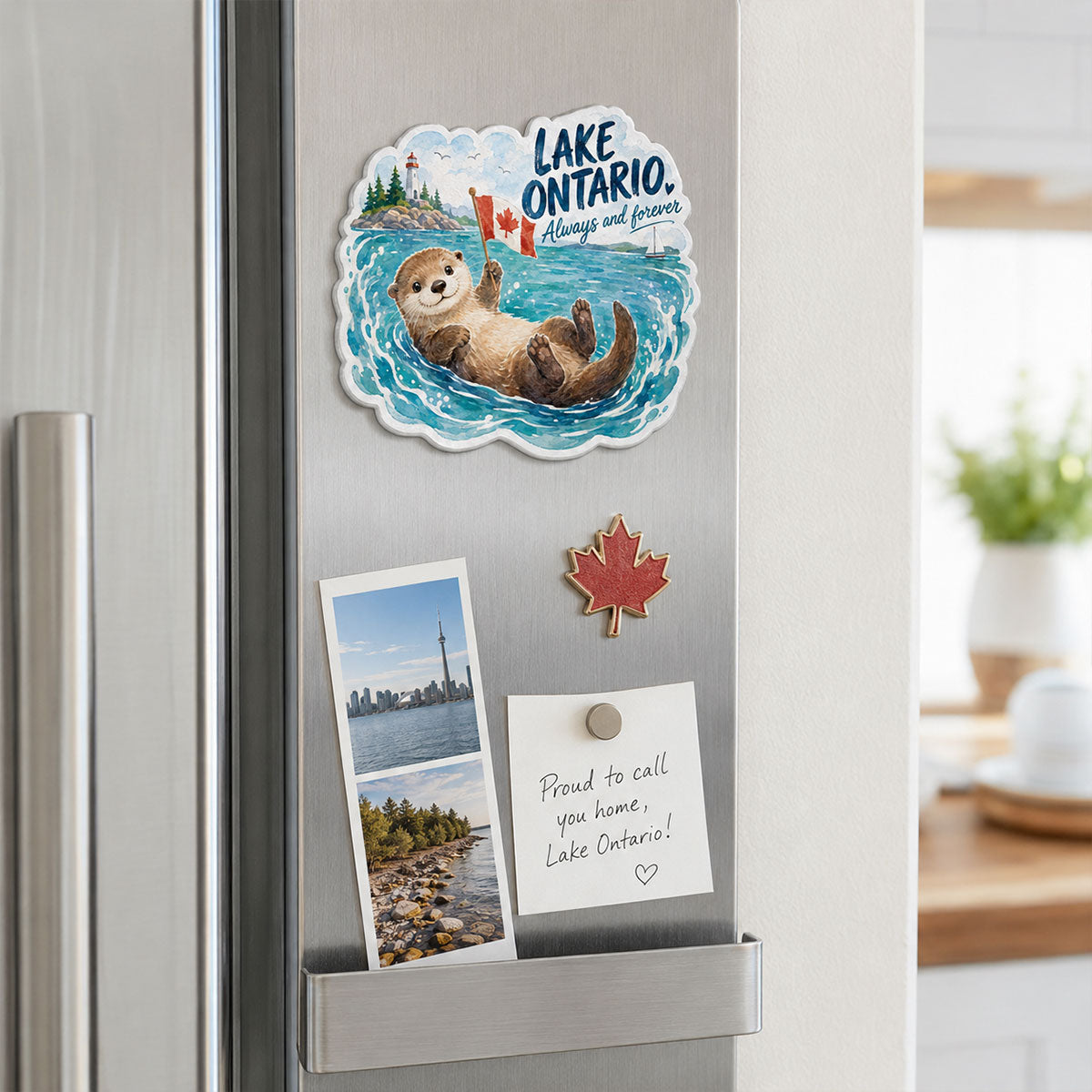 Lake Ontario Always & Forever Acrylic Fridge Magnet - Canada Pride Keepsake