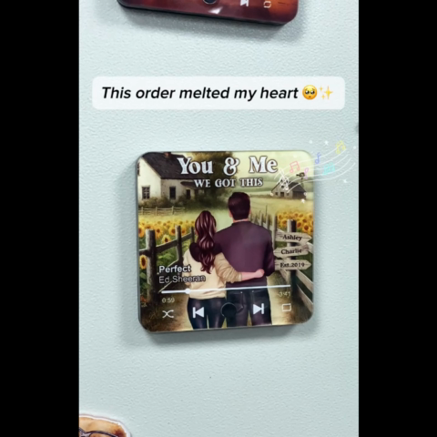 Couple You & Me We Got This Personalized Music Fridge Magnet, Heartfelt Gift For Couple, For Him, For Her, Boyfriend, Girlfriend, Husband, Wife