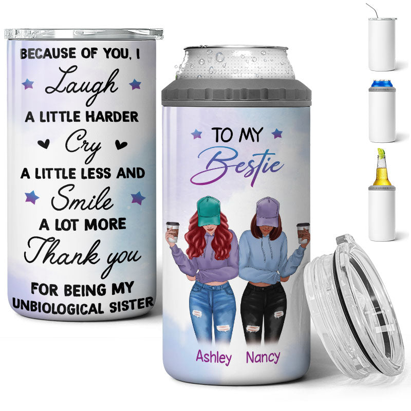 Modern Girls To My Bestie Gift For Besties Personalized 4 In 1 Can Cooler