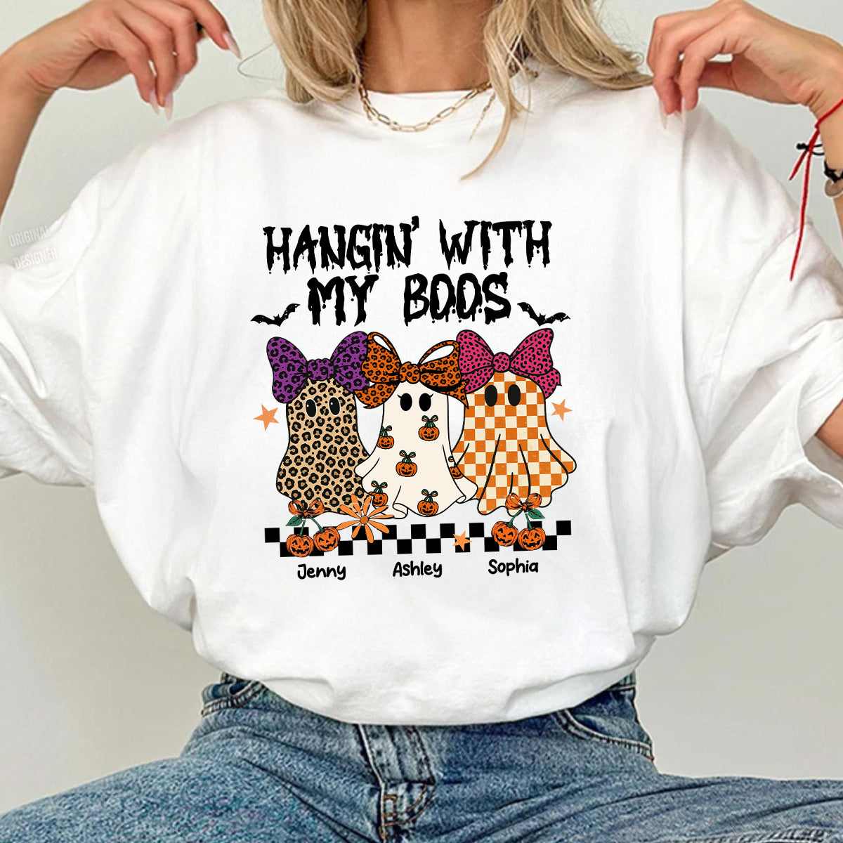 Hanging with my Boos Personalized Matching Besties Sweatshirt, Fall Gift for Besties