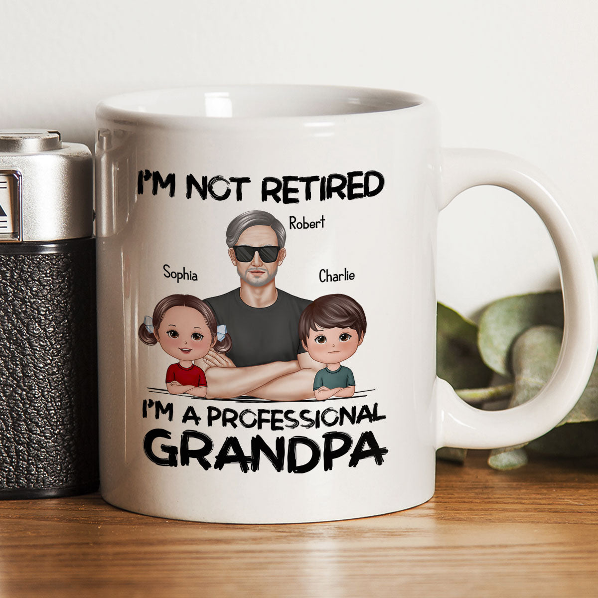 I'm Not Retired I'm A Professional Grandpa Personalized Mug, Retirement Gift For Grandpa
