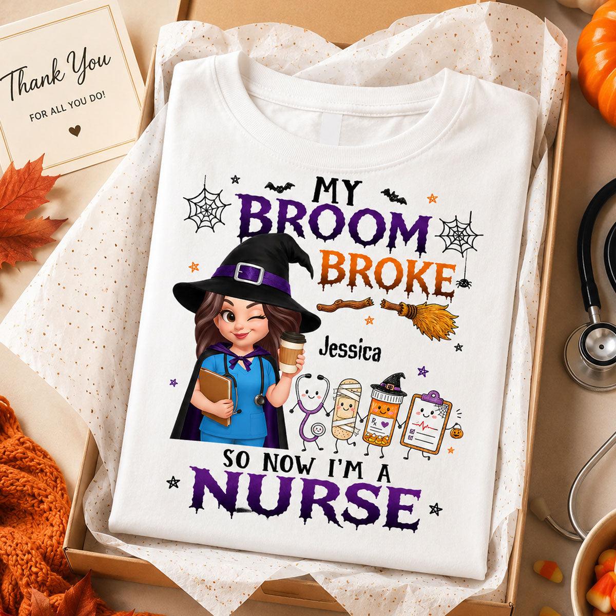 Trending Halloween Nurse - Personalized Shirt - Gift For Nurses, Besties