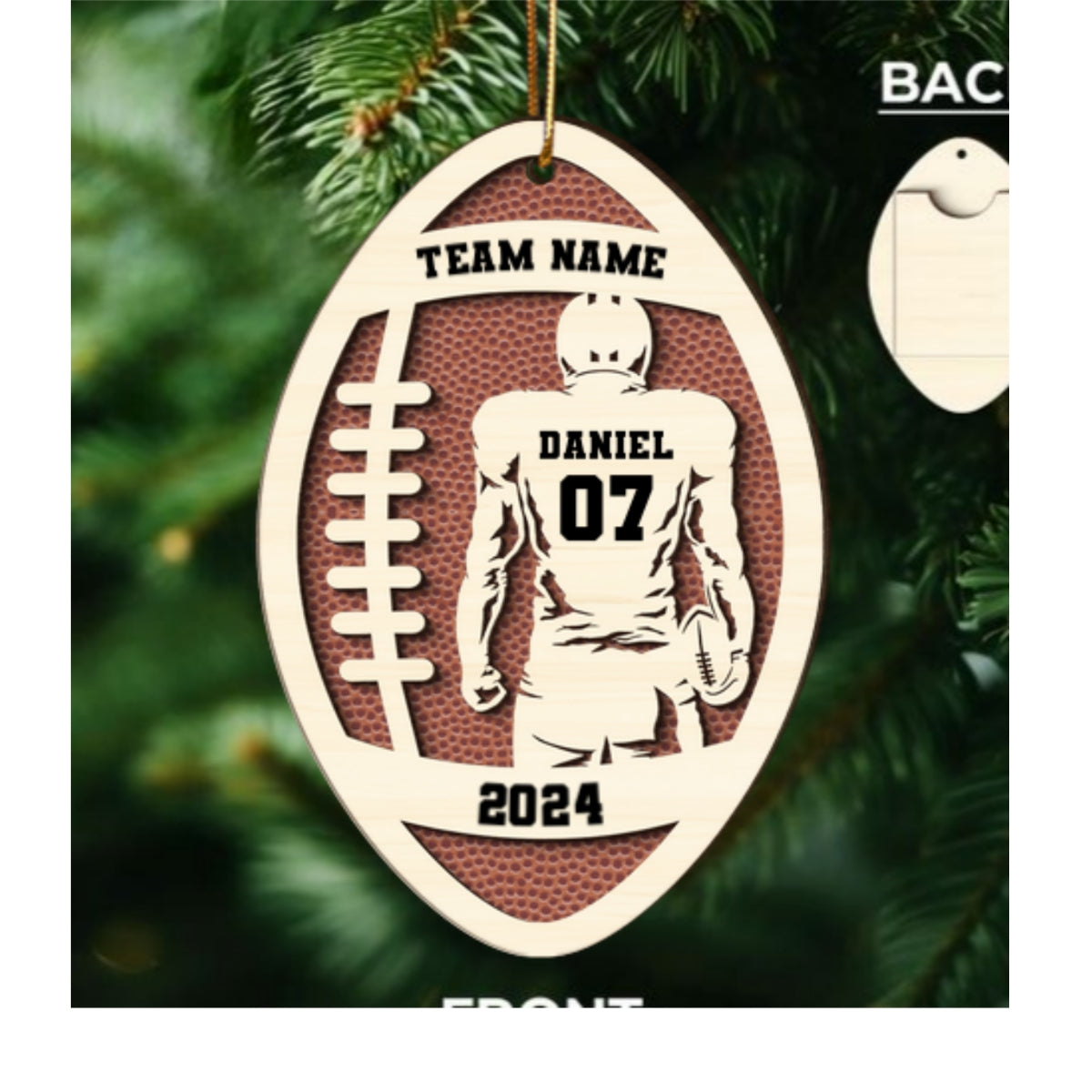 Personalized Football Money Gift Card Holder Ornament, Unique Gift For Football Player, Football Lover, Teenage Son, Grandson, Nephew, Husband, Boy Friend