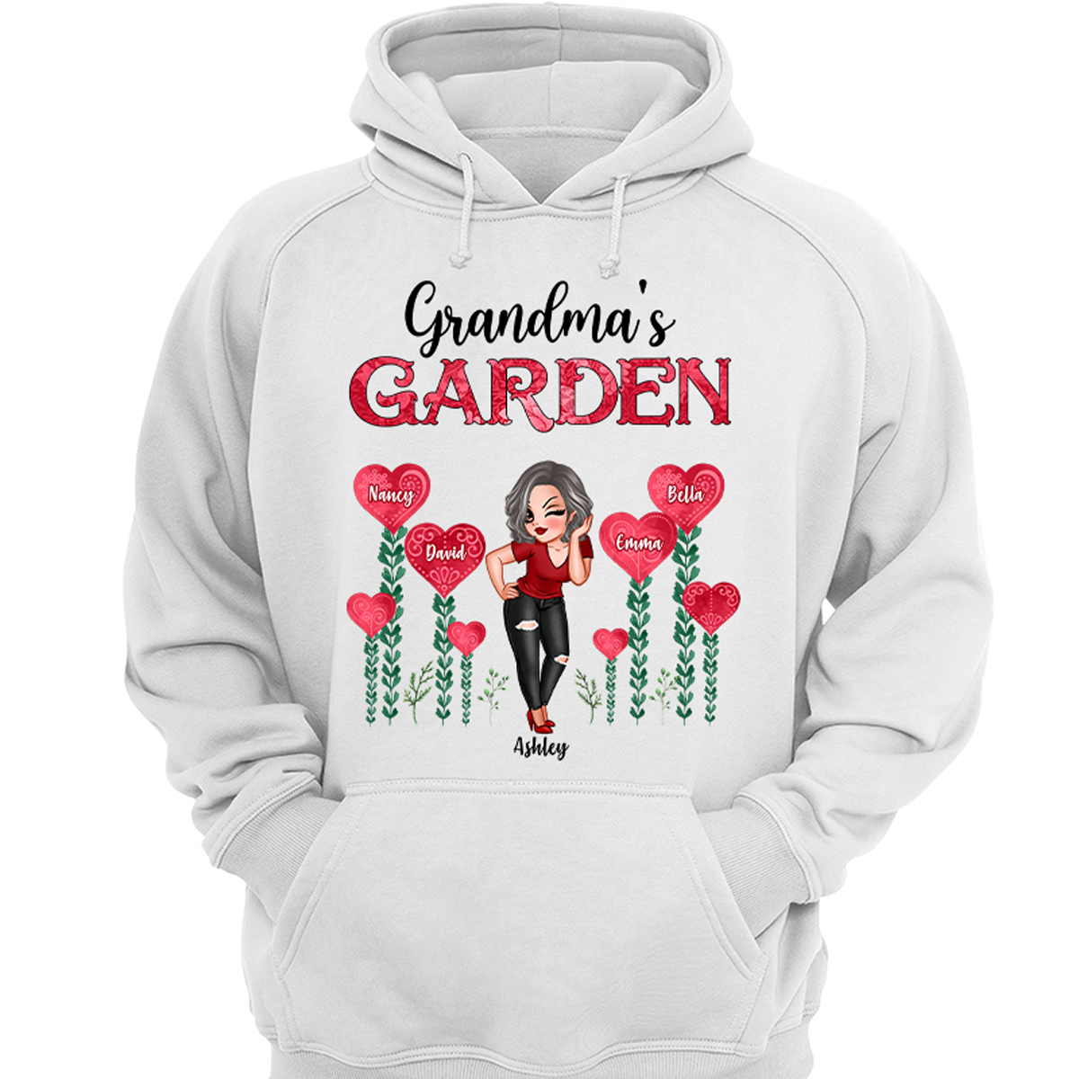 Grandma‘s Heart Garden Pretty Women Personalized Shirt