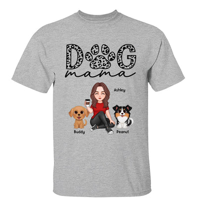 White Leopard Cute Woman And Watercolor Cute Dogs Personalized Shirt