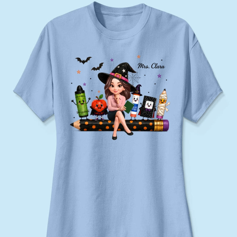 Teacher Life Halloween School Supplies - Personalized Shirt - Halloween Costume For Teachers