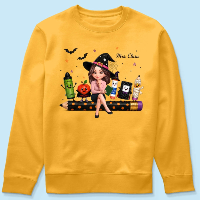Teacher Life Halloween School Supplies - Personalized Shirt - Halloween Costume For Teachers