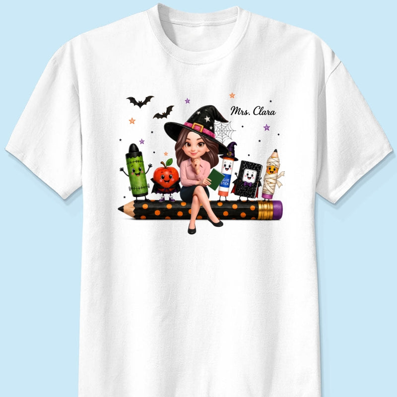 Teacher Life Halloween School Supplies - Personalized Shirt - Halloween Costume For Teachers