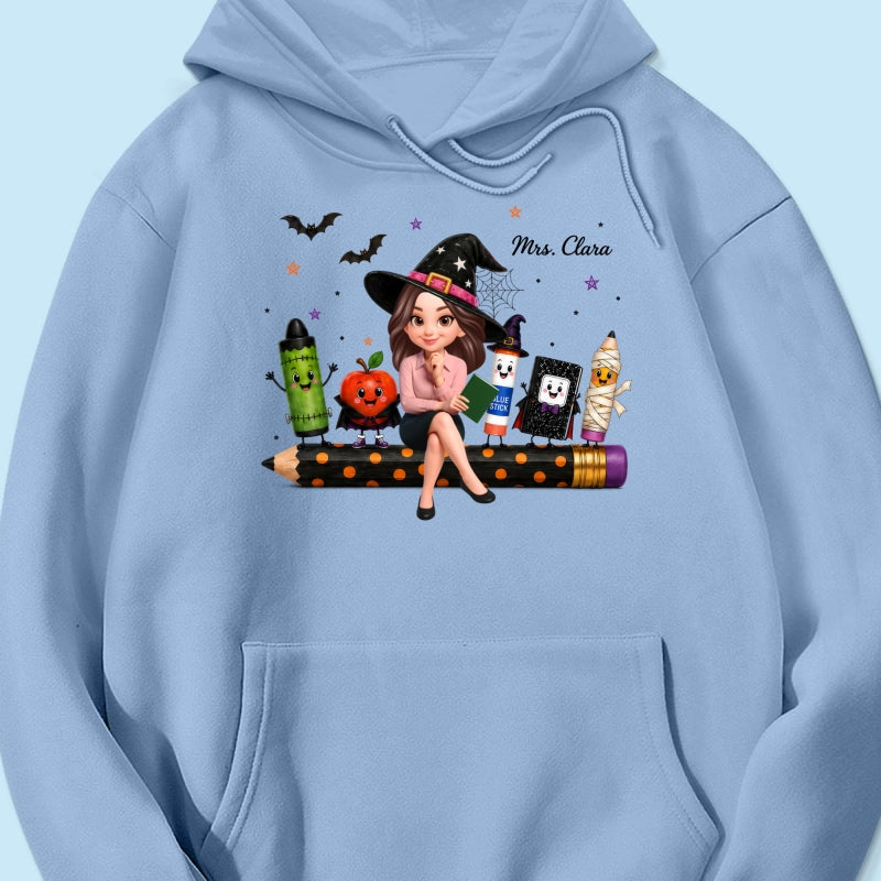 Teacher Life Halloween School Supplies - Personalized Shirt - Halloween Costume For Teachers