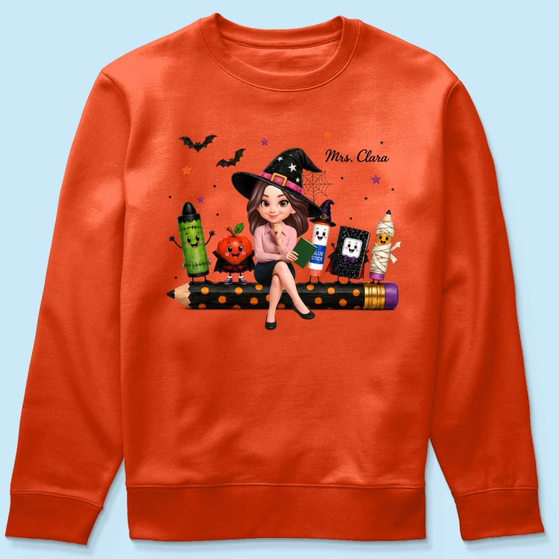 Teacher Life Halloween School Supplies - Personalized Shirt - Halloween Costume For Teachers