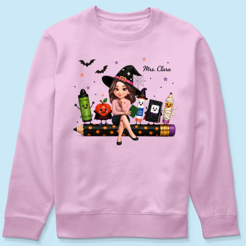 Teacher Life Halloween School Supplies - Personalized Shirt - Halloween Costume For Teachers