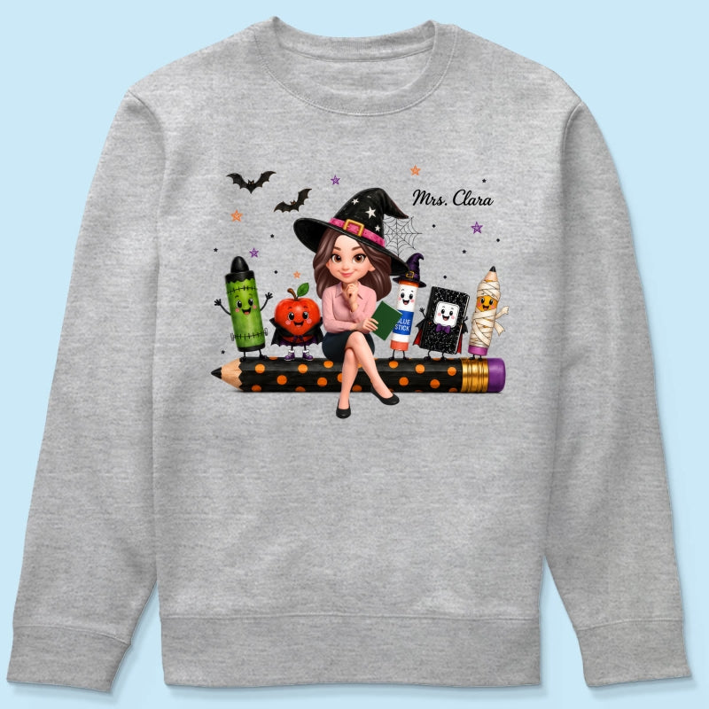 Teacher Life Halloween School Supplies - Personalized Shirt - Halloween Costume For Teachers