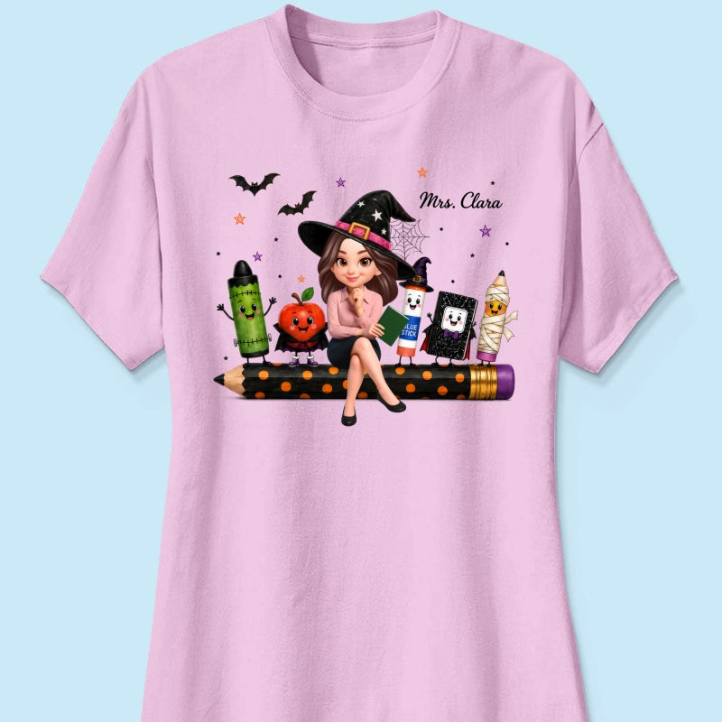 Teacher Life Halloween School Supplies - Personalized Shirt - Halloween Costume For Teachers