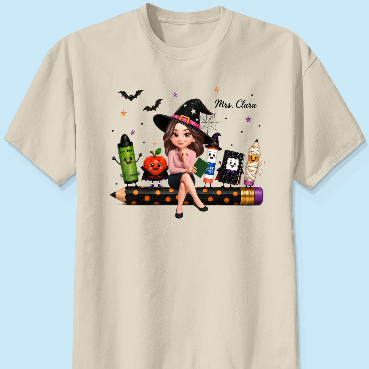 Teacher Life Halloween School Supplies - Personalized Shirt - Halloween Costume For Teachers