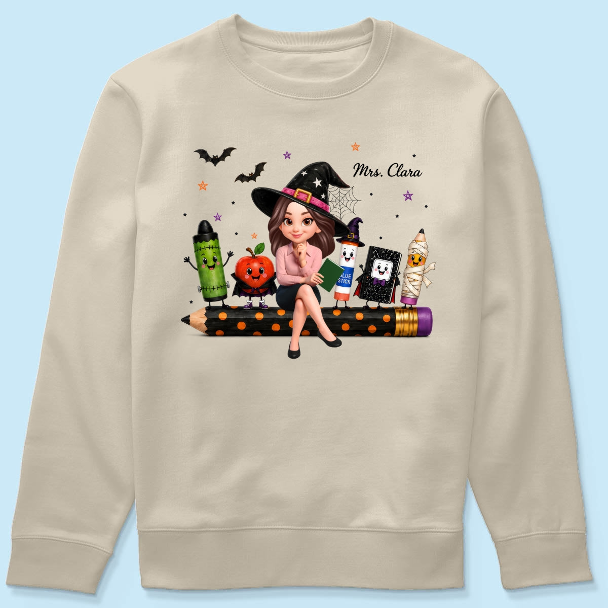 Teacher Life Halloween School Supplies - Personalized Shirt - Halloween Costume For Teachers