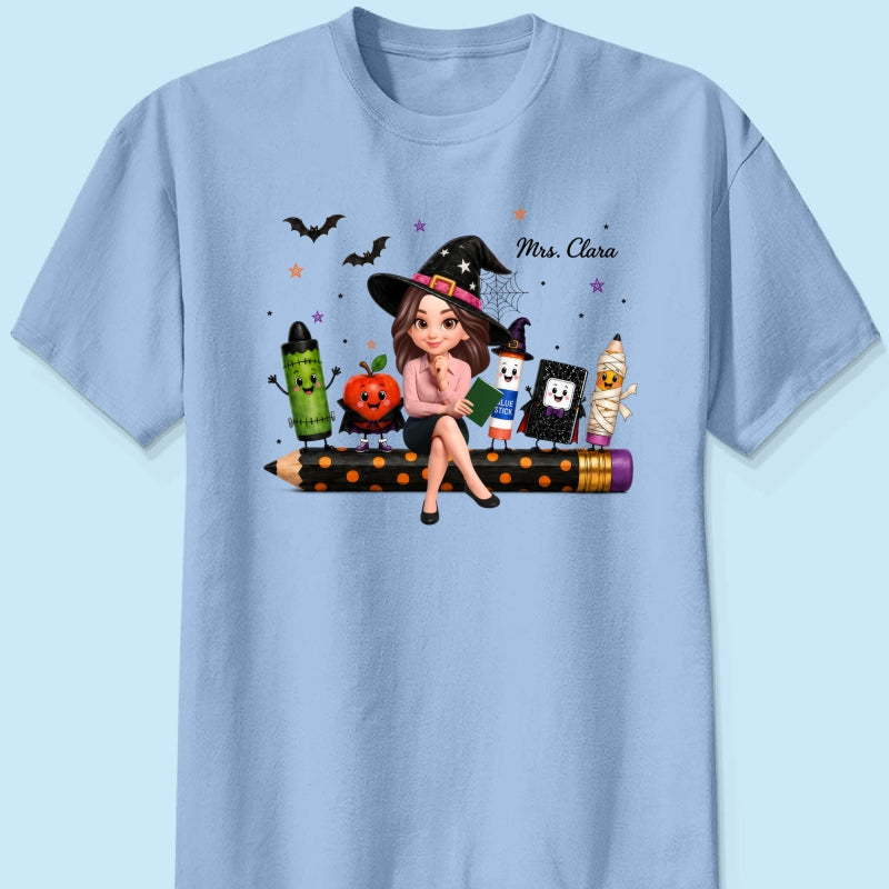 Teacher Life Halloween School Supplies - Personalized Shirt - Halloween Costume For Teachers