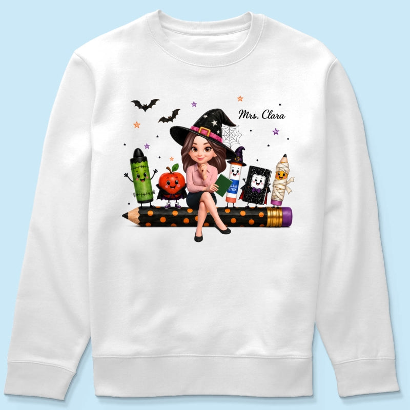 Teacher Life Halloween School Supplies - Personalized Shirt - Halloween Costume For Teachers