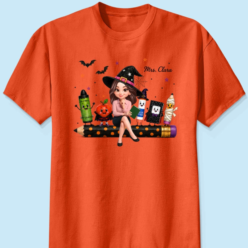 Teacher Life Halloween School Supplies - Personalized Shirt - Halloween Costume For Teachers