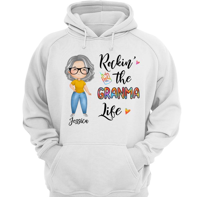 Rockin‘ Grandma Life Watercolor Personalized Shirt