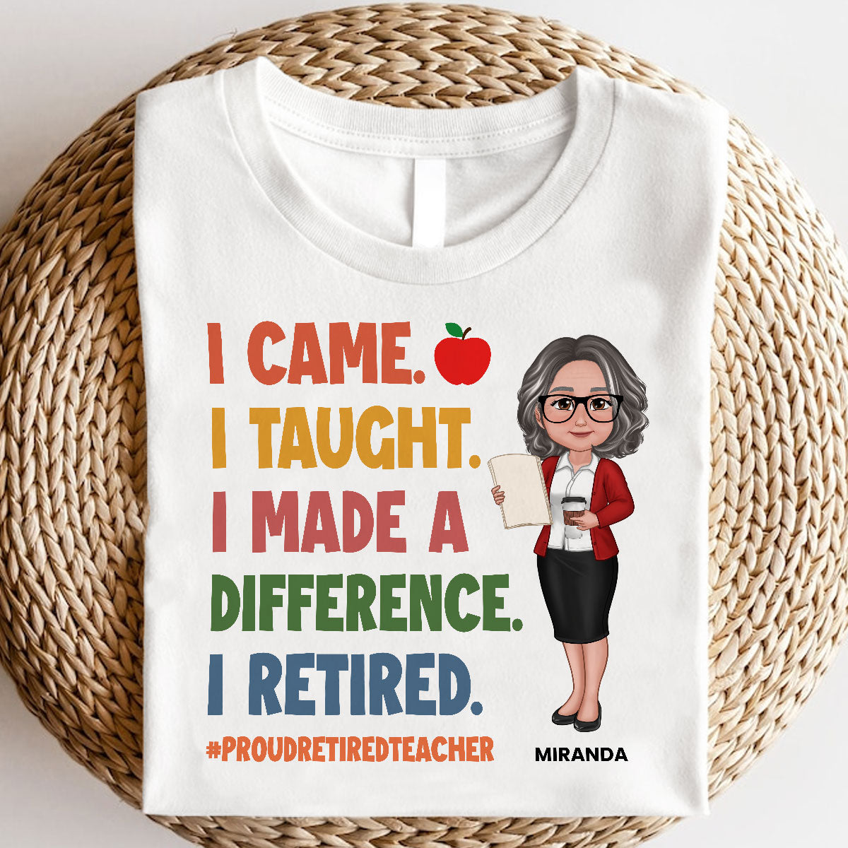 Proud Retired Teacher - Personalized Shirt - Retirement gift