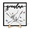 Baby Holding Hands Outline Grandma Mom Personalized 2-Layer Wooden Plaque