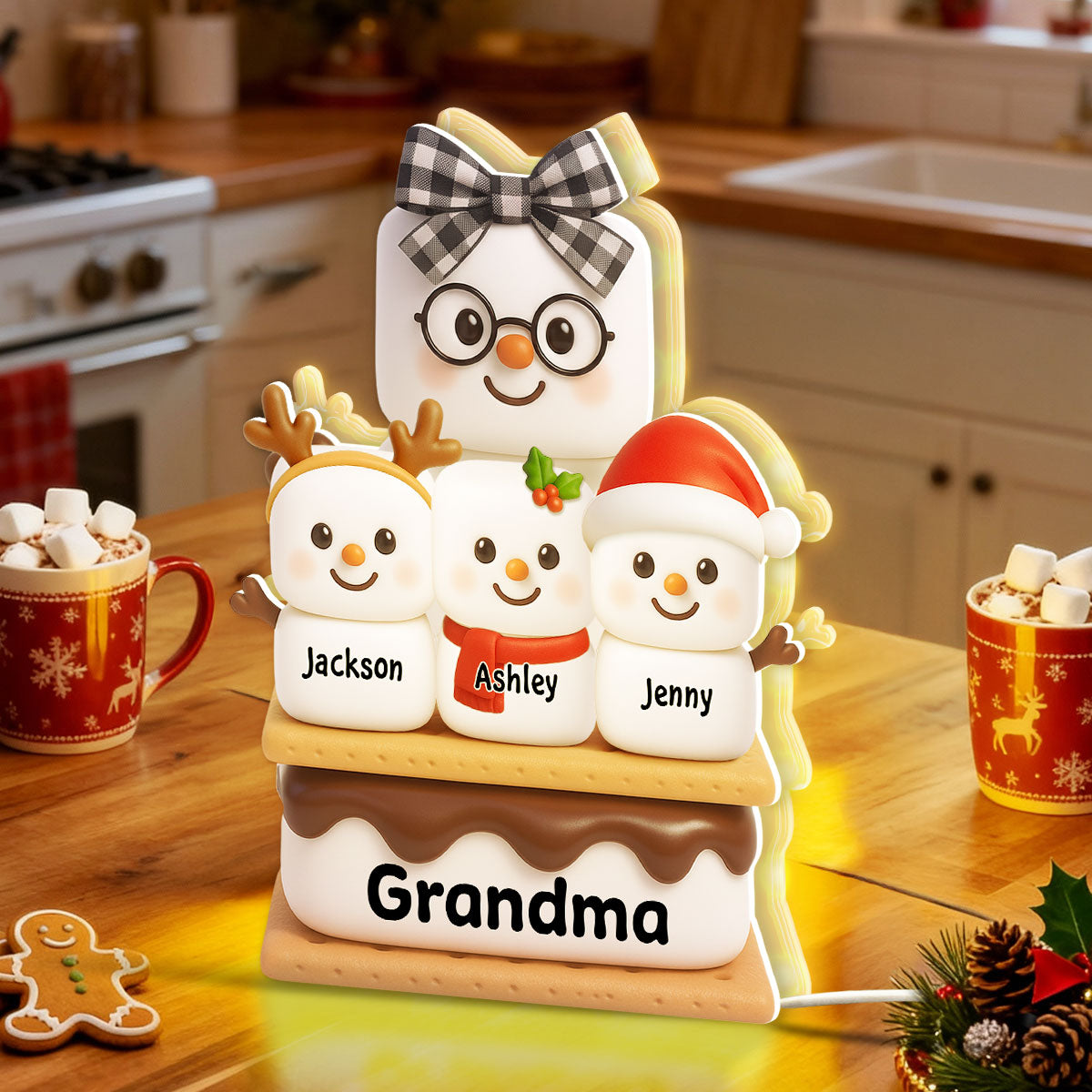 Cute Smores Grandma Grandkids - Personalized Light Box - Christmas Gift For Grandmas