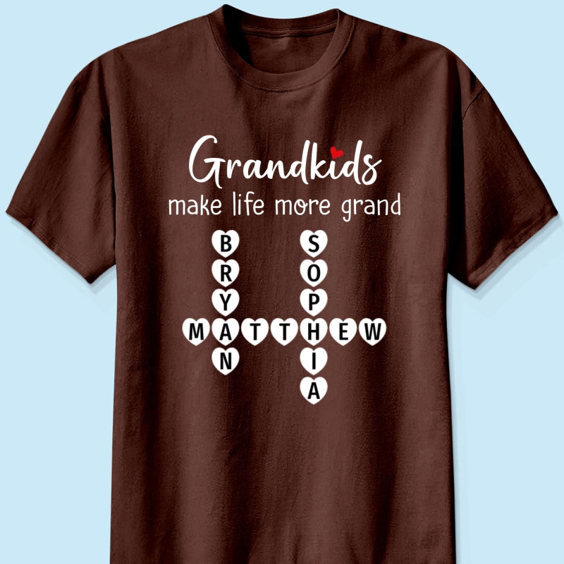 The Greatest Gift You Ever Know Crossword Puzzle Art - Personalized Shirt - Gift For Grandma, Gift For Mom
