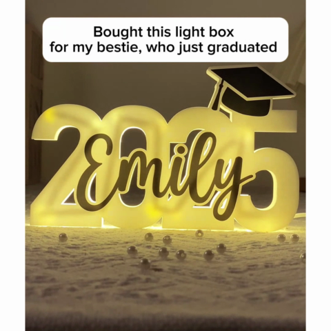 Class Of 2025 Graduation - Personalized Light Box - Graduation Gift, Graduation Keepsake, Decoration