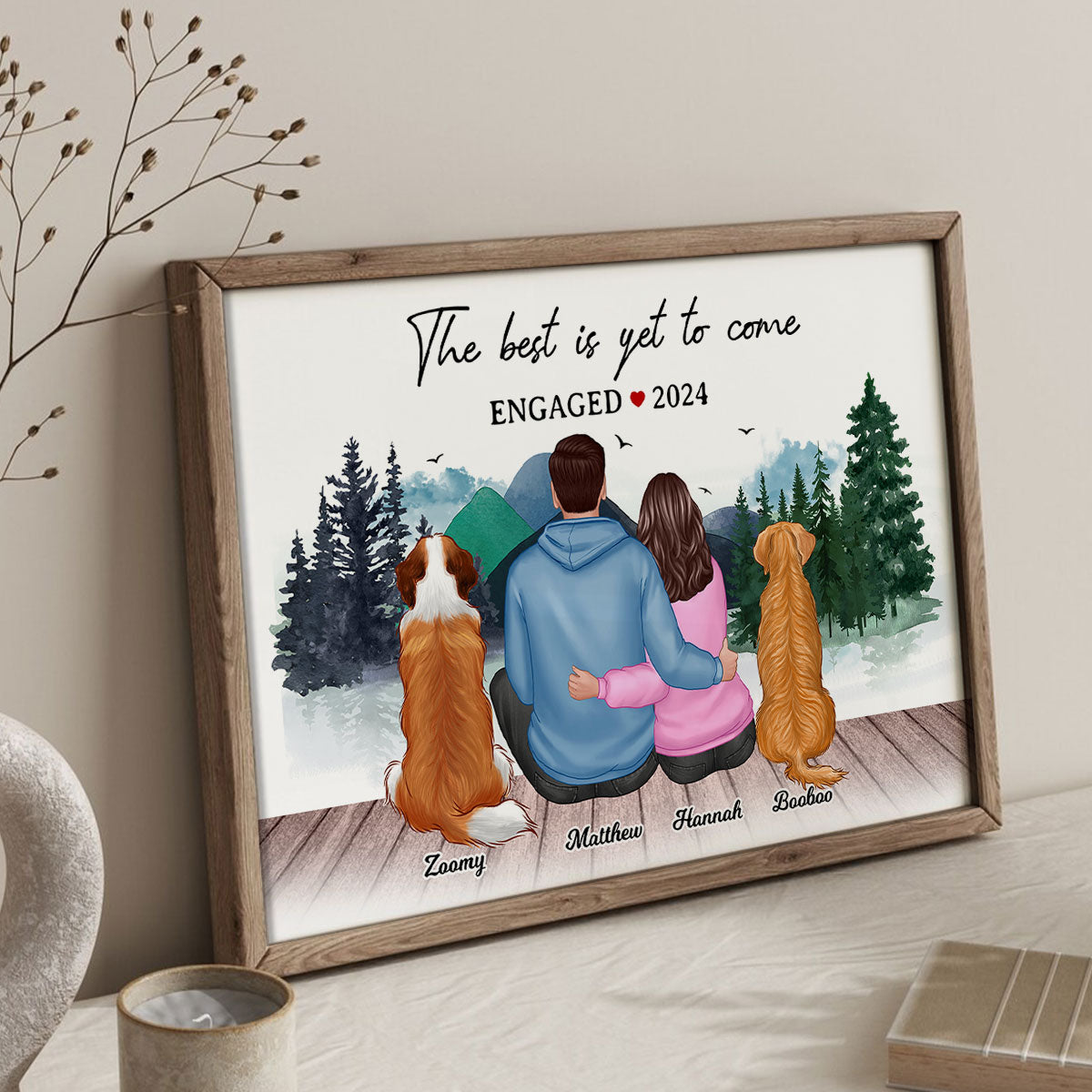 The Best Is Yet To Come Personalized Poster, Engagement Gift, Bridal Shower Gift for Couple, Best Friends, Sisters