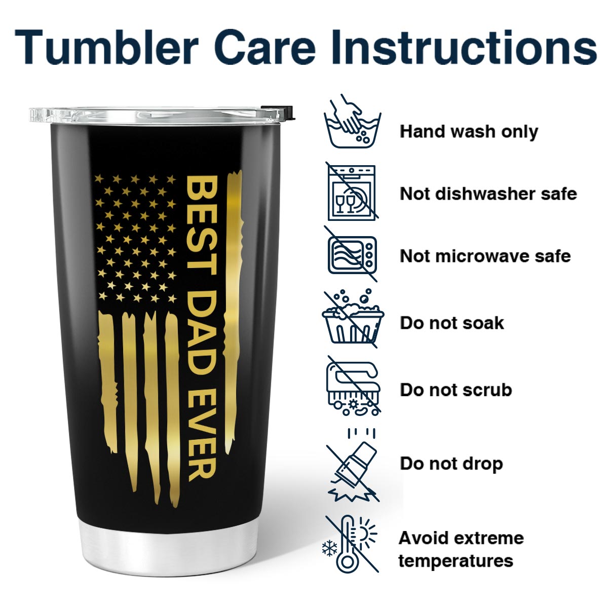 Best Dad Papa Grandpa Ever Fist Bump Outline Nation Flag Father‘s Day Gift For Husband Father Figures Personalized Tumbler