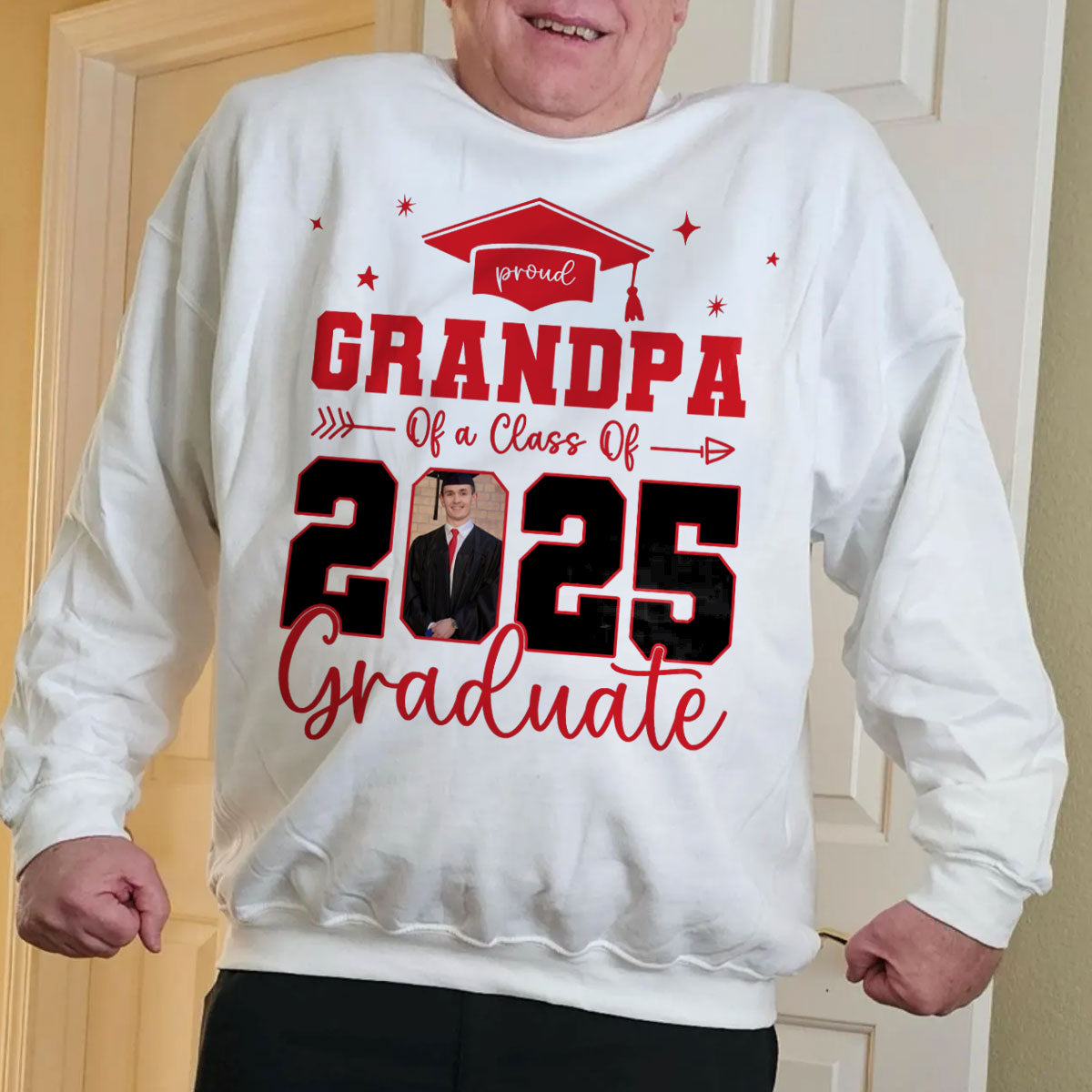 Proud Family Of 2025 Senior Graduation Photo Personalized Shirt