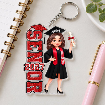Trending Senior 2026 2027 - Personalized Acrylic Keychain - Christmas Gift For Seniors, Daughter, Son, Granddaughters, Grandsons