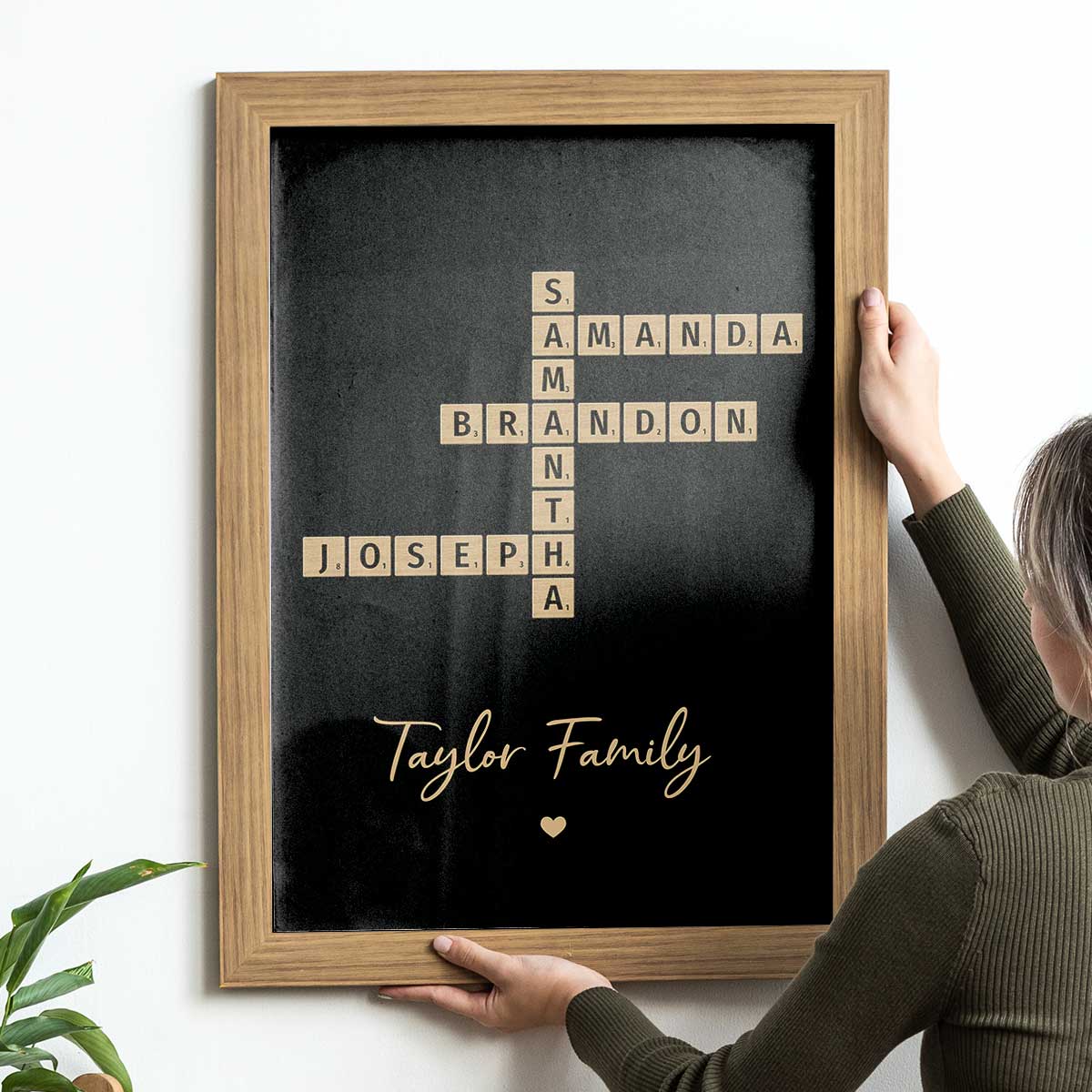 [FREE DELIVERY - Limited Time Offer] Unique Family Home Decor Make Your Own Crossword Puzzle Personalized Poster