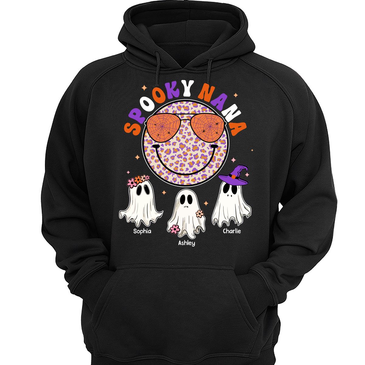 Halloween Spooky Grandma Mom Smiley Face Personalized Shirt