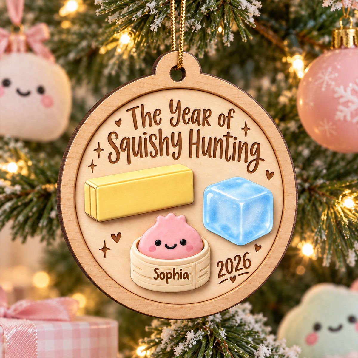 Upsell Squishy Greeting Card - Wooden Ornament Custom Shape