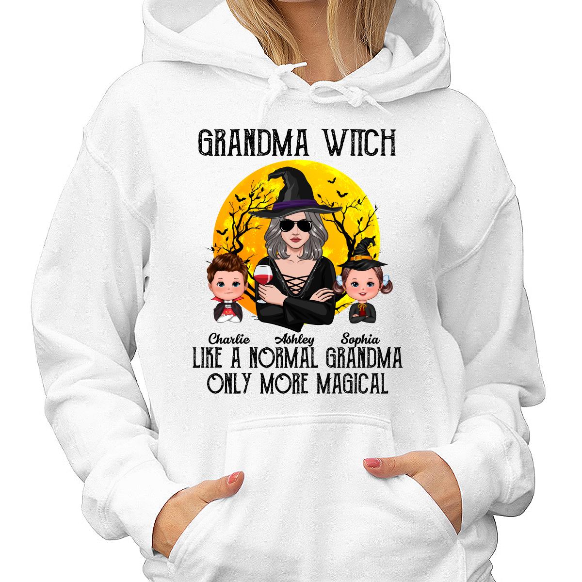 Grandma Witch Halloween Girl Vector Personalized Shirt