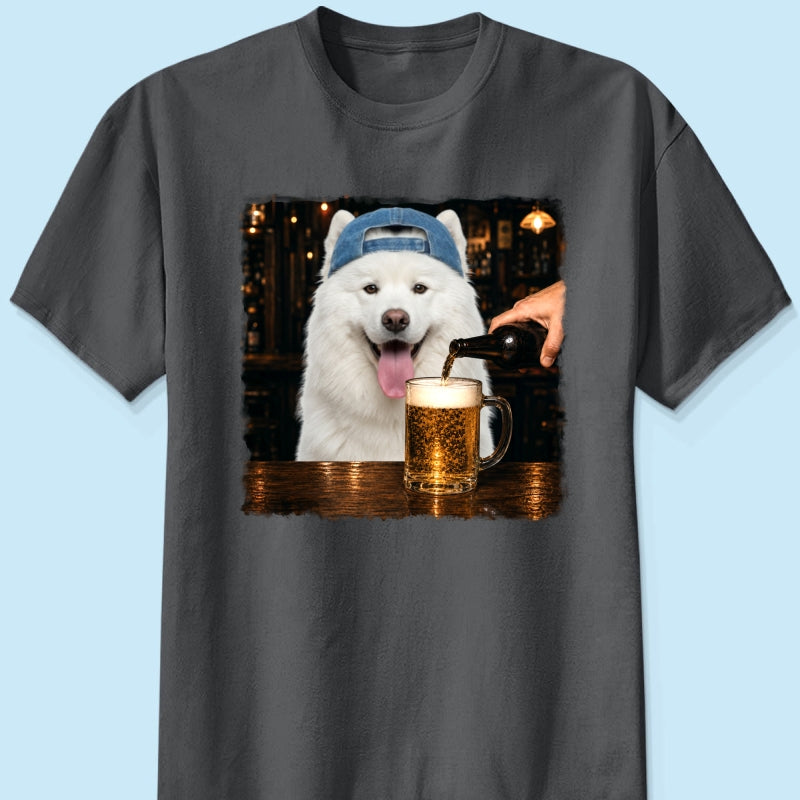 Vintage Custom Pet Drinking Beer - Personalized Shirt - Beer Lover Shirt