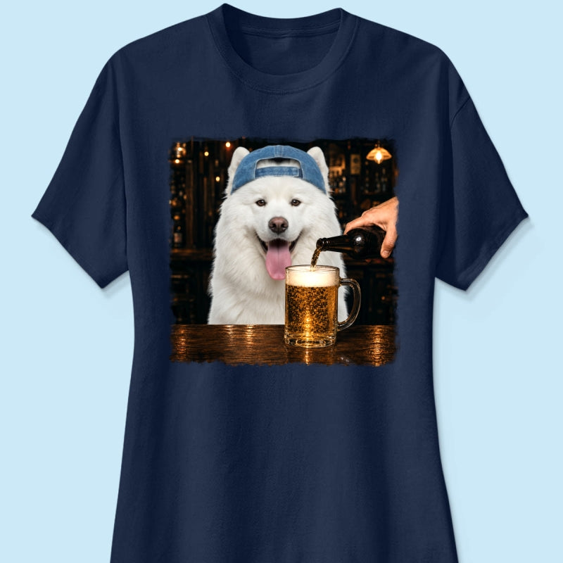 Vintage Custom Pet Drinking Beer - Personalized Shirt - Beer Lover Shirt