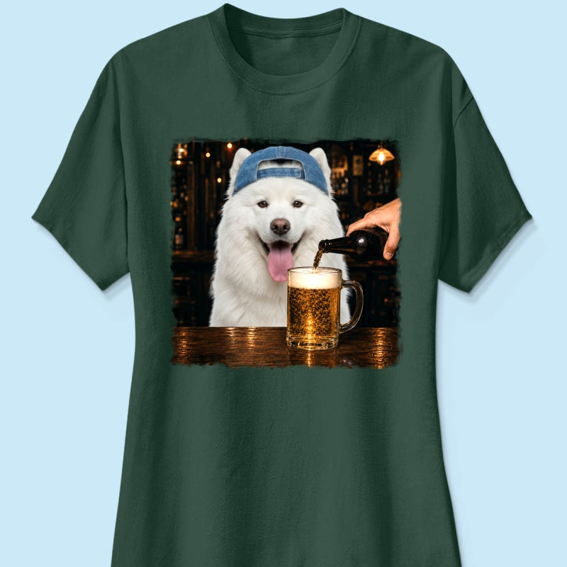 Vintage Custom Pet Drinking Beer - Personalized Shirt - Beer Lover Shirt
