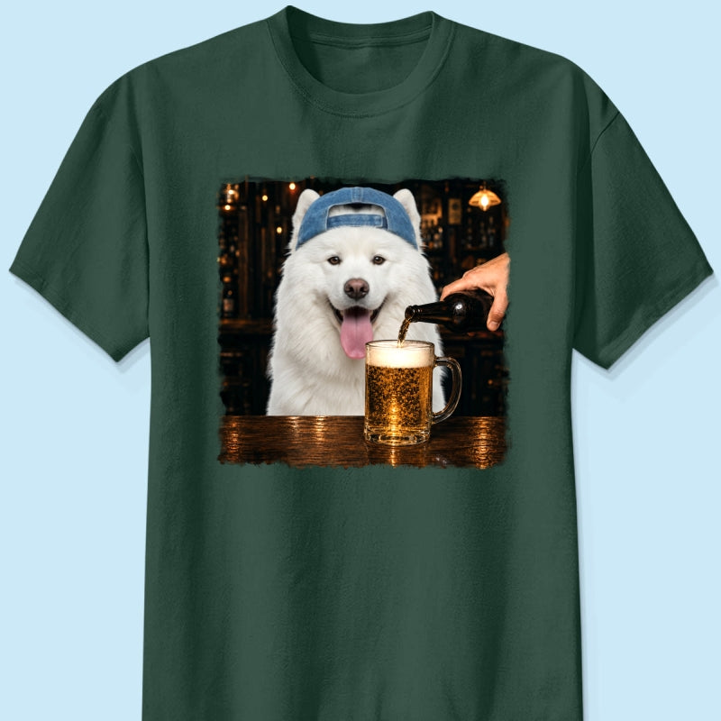 Vintage Custom Pet Drinking Beer - Personalized Shirt - Beer Lover Shirt