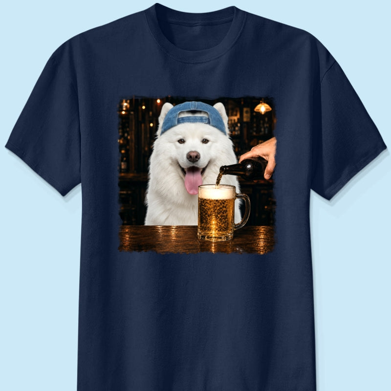 Vintage Custom Pet Drinking Beer - Personalized Shirt - Beer Lover Shirt