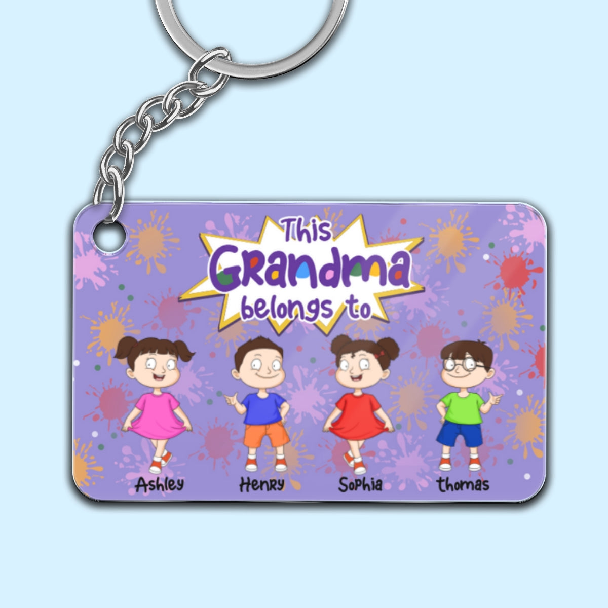 This Grandma Belong To Adorable Kids Personalized Keychain, Gift For Grandma