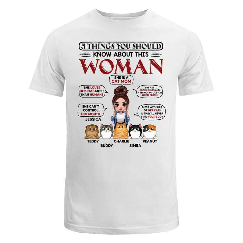 5 Things About This Cat Mom Personalized Shirt