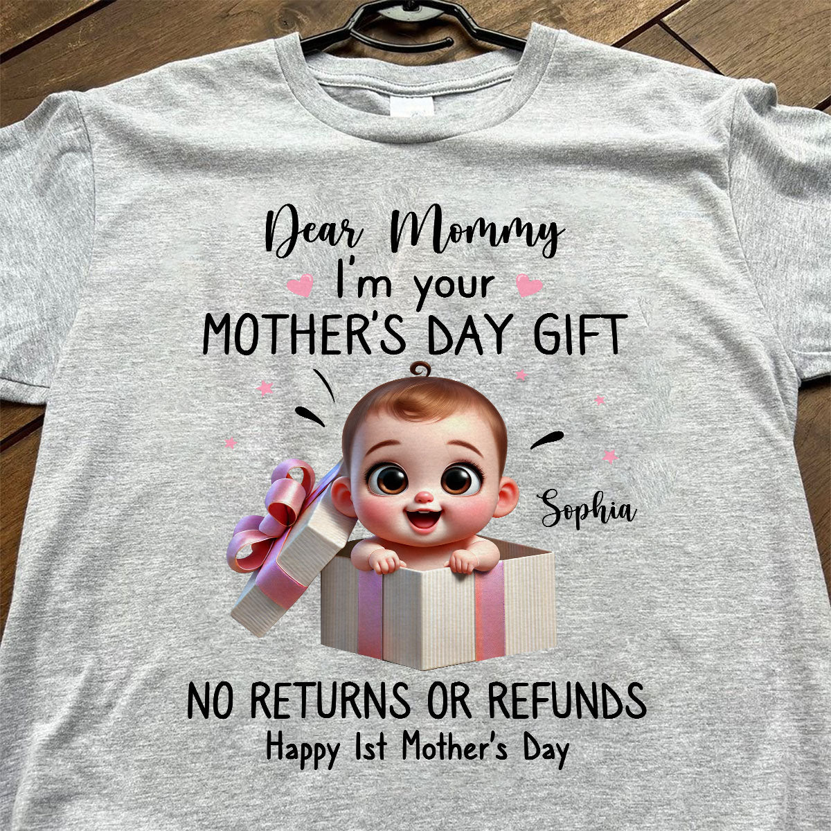 Dear Mom I'm Your Gift New Mom Gift Personalized Shirt, Funny Gift For Wife, Adorable Gift for New Moms