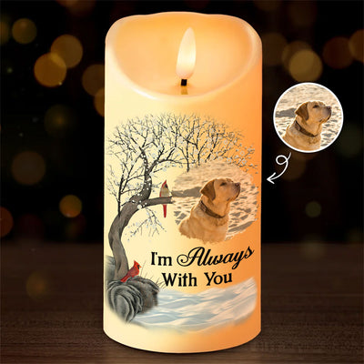 Upload Photo A Companion Is Gone But The Memory Lives On Personalized Flameless LED Candle, Christmas Gift, Sympathy Gift For Pet Lovers