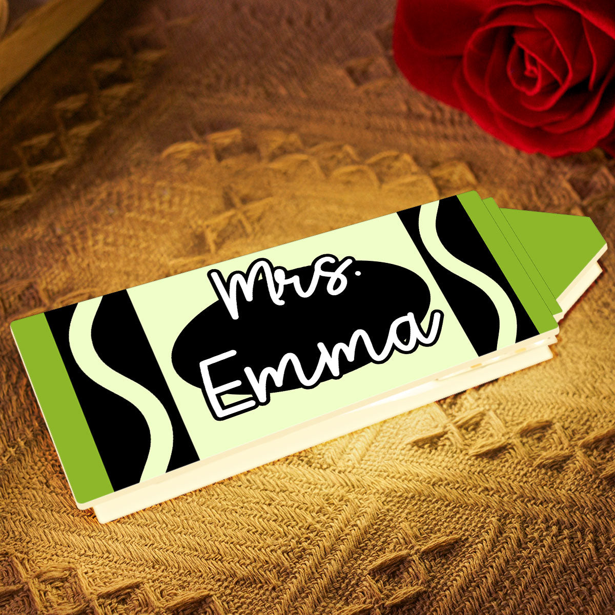 Teacher Crayon Personalized Light Box, Teacher Appreciation Gift, Back To School Gift