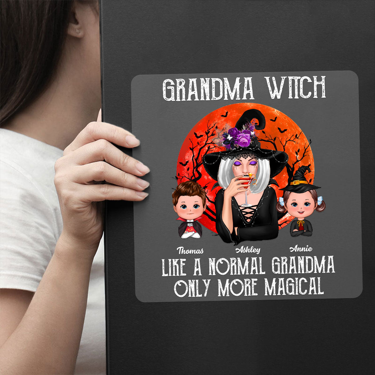 Grandma Witch Like Normal Grandma More Magical Halloween Personalized Decal, Halloween Decoration